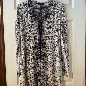 Kenneth Cole Black and White Patterned Dress